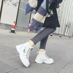 Women's Warm Plush Lined Sneakers Ankle Boots for Winter