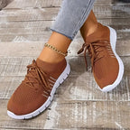 Women's Solid Color Lightweight Breathable Mesh Sneakers Trainers