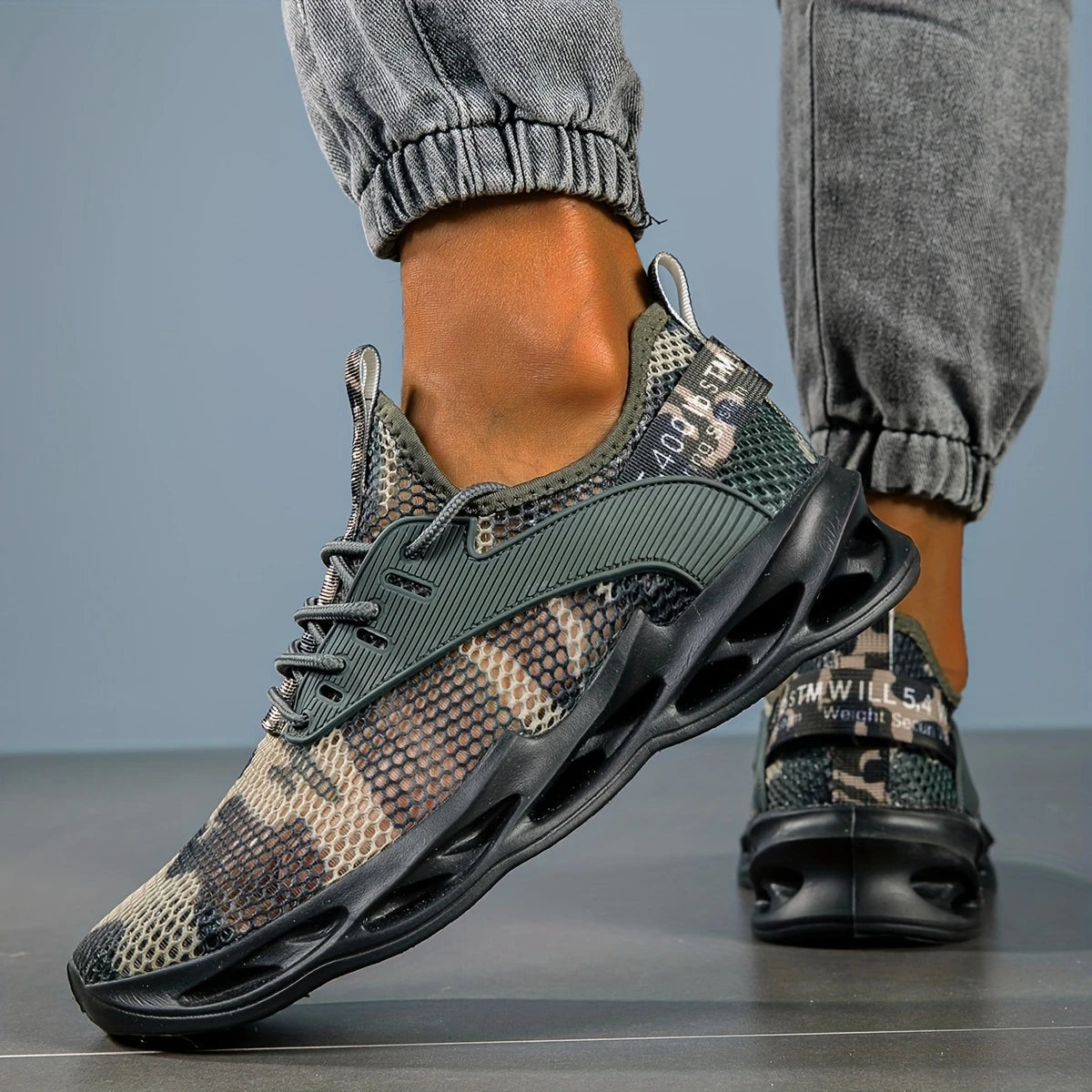 Men's Fashion Breathable Camo Sneakers Athletic Shoes