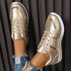 Women's Stylish and Elegant Lightweight Sneakers Lace-Up Shoes for All Seasons