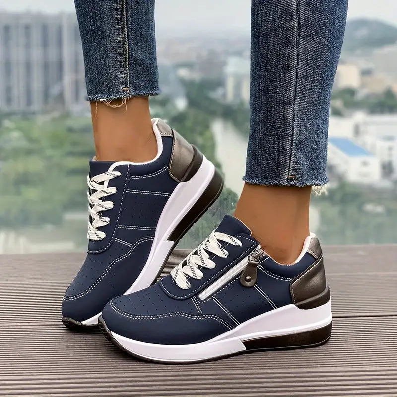 Women's Fashion Wedge Orthopedic Sneakers Outdoor Walking Trainers