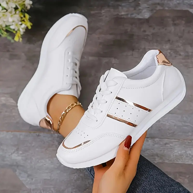 Women's Stylish and Elegant Lightweight Sneakers Lace-Up Shoes for All Seasons