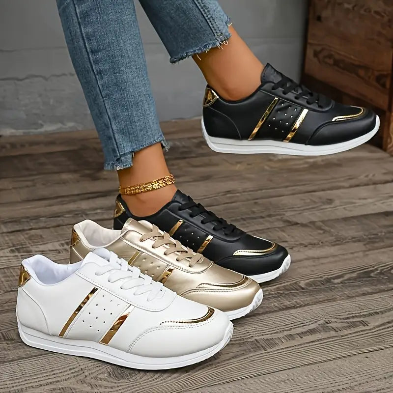 Women's Stylish and Elegant Lightweight Sneakers Lace-Up Shoes for All Seasons