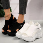 Women's Elastic Soft Sole Casual Platform Sandals Walking Shoes for Vacation