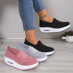 Women's Breathable Knit Slip-on Sneakers Casual Shoes