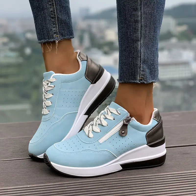 Women's Fashion Wedge Orthopedic Sneakers Outdoor Walking Trainers