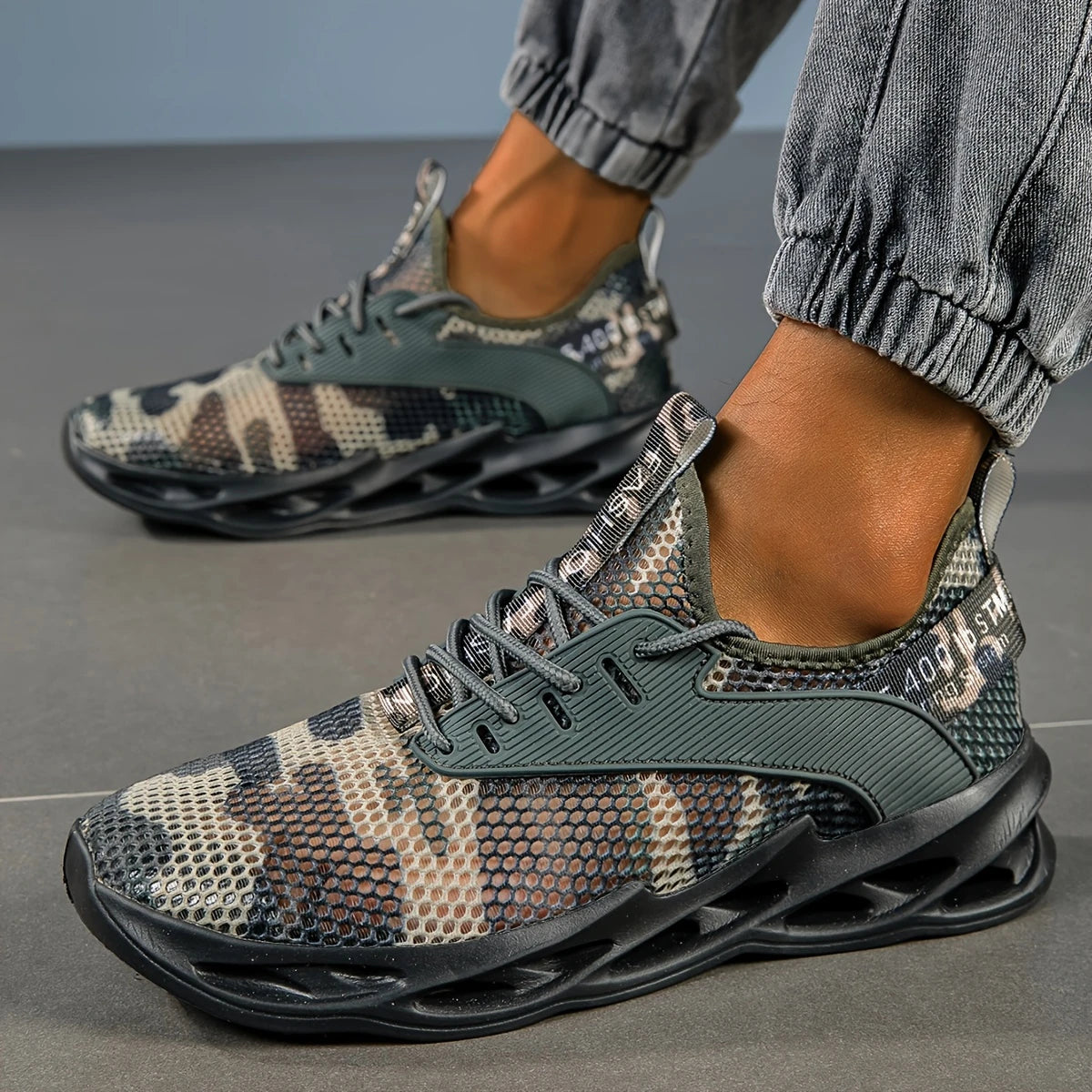 Men's Fashion Breathable Camo Sneakers Athletic Shoes