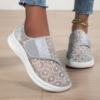 Women's Breathable, Adjustable-width Lace-up Orthotic Sneakers for Wide/Swollen Feet