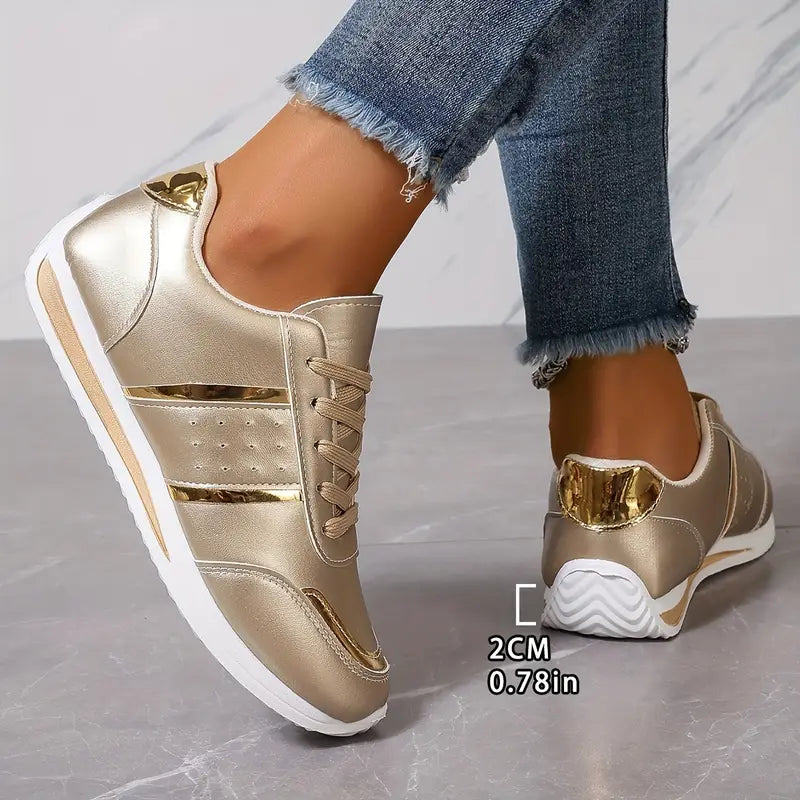 Women's Stylish and Elegant Lightweight Sneakers Lace-Up Shoes for All Seasons