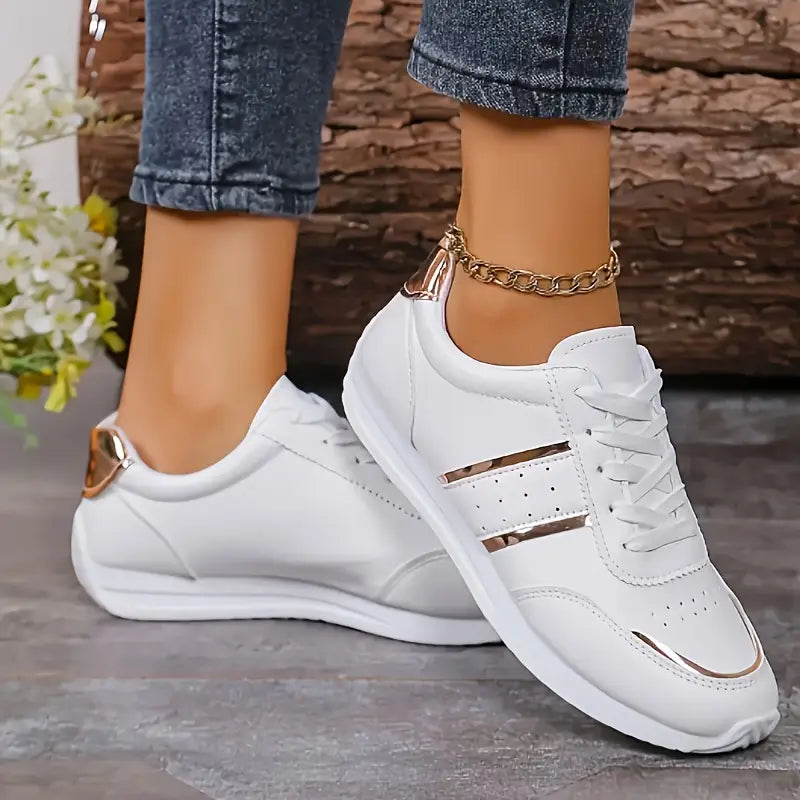 Women's Stylish and Elegant Lightweight Sneakers Lace-Up Shoes for All Seasons