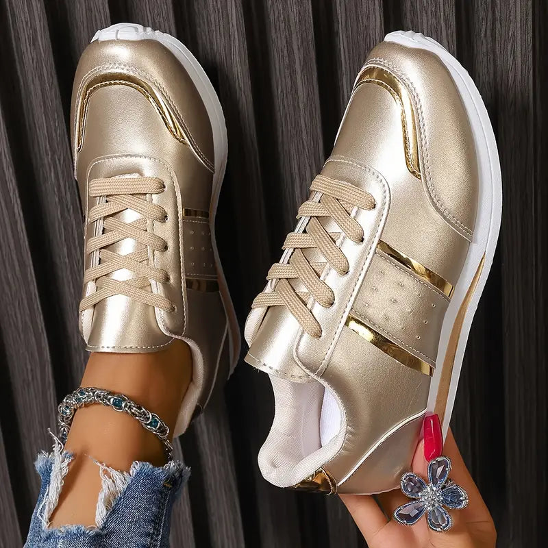 Women's Stylish and Elegant Lightweight Sneakers Lace-Up Shoes for All Seasons