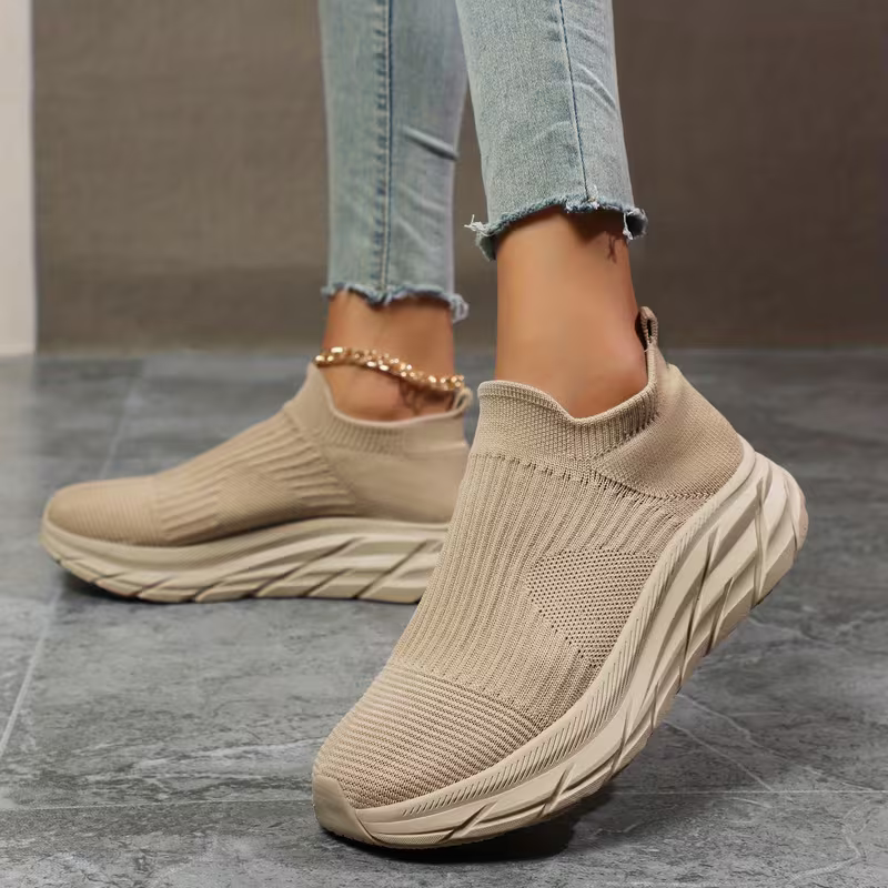 Men's and Women's Breathable Knit Arch Support & Cushioned Sole Slip-On Sneakers
