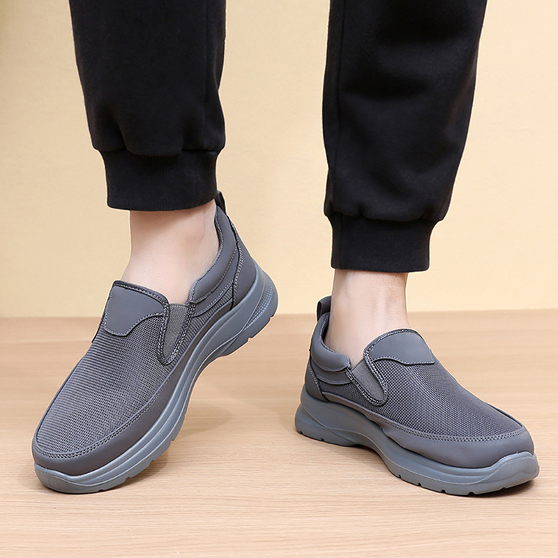 👟Men's Orthopedic Breathable Slip-On Sneakers - Arch Support with Memory Foam Insoles for All-Day Comfort 🏃‍♂️💨