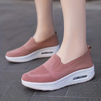 Women's Breathable Knit Slip-on Sneakers Casual Shoes