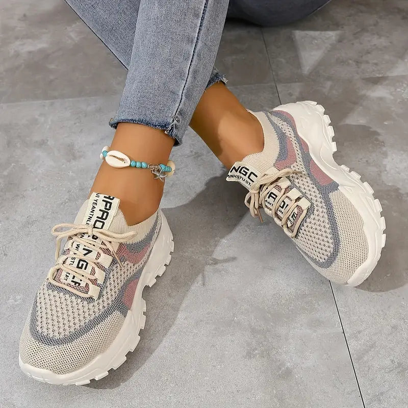 Women's Breathable Mesh Platform Sneakers
