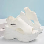 Women's Elastic Soft Sole Casual Platform Sandals Walking Shoes for Vacation