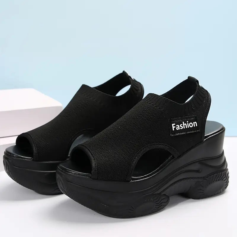 Women's Elastic Soft Sole Casual Platform Sandals Walking Shoes for Vacation