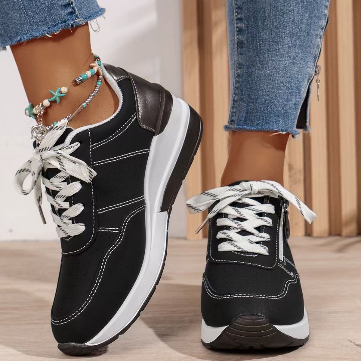 Women's Fashion Wedge Orthopedic Sneakers Outdoor Walking Trainers