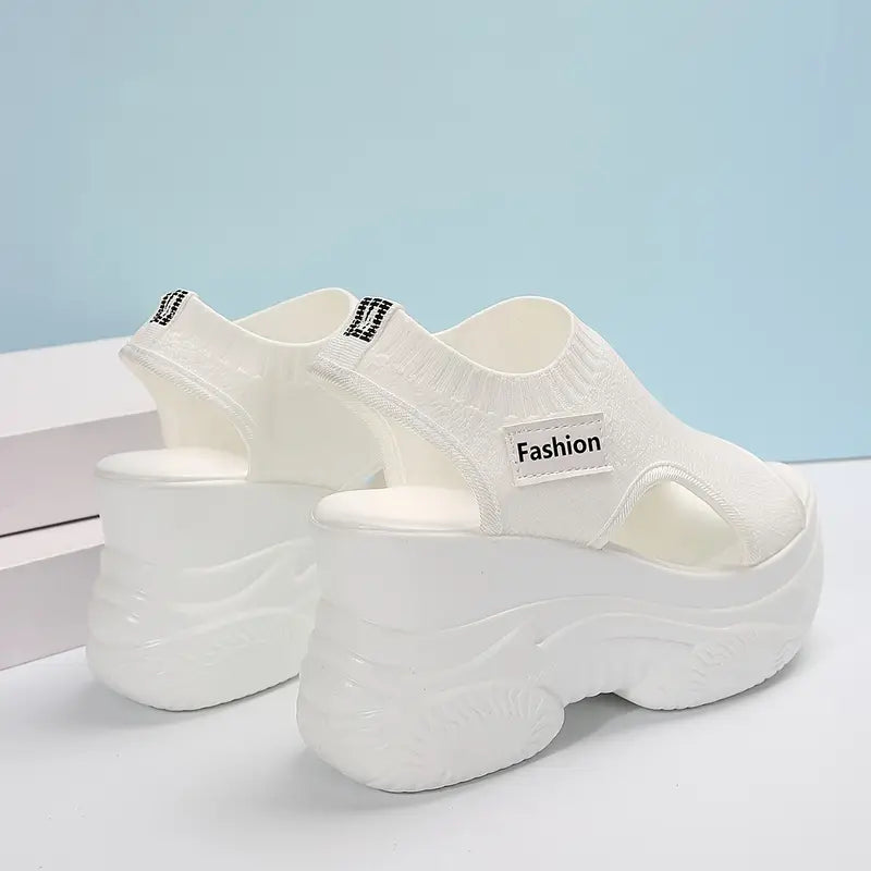 Women's Elastic Soft Sole Casual Platform Sandals Walking Shoes for Vacation