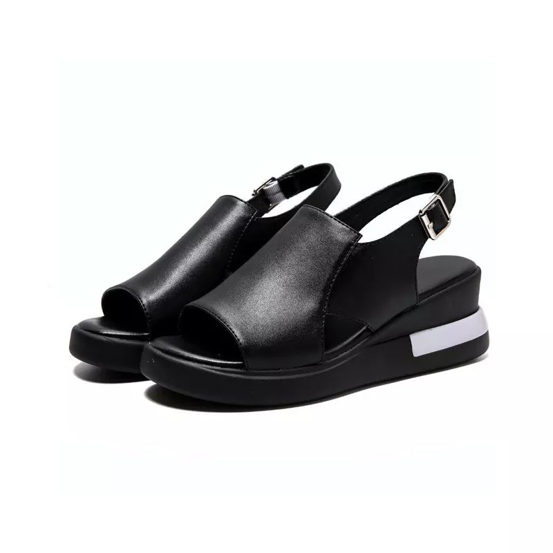 LEATHER HEEL SANDAL