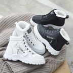 Women's Warm Plush Lined Sneakers Ankle Boots for Winter