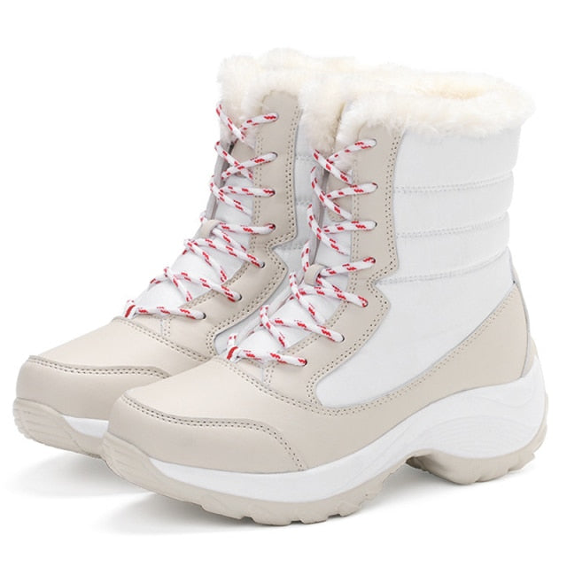 Women Winter Plush Snow Waterproof Ankle Boots