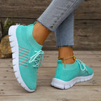 Women's Solid Color Lightweight Breathable Mesh Sneakers Trainers