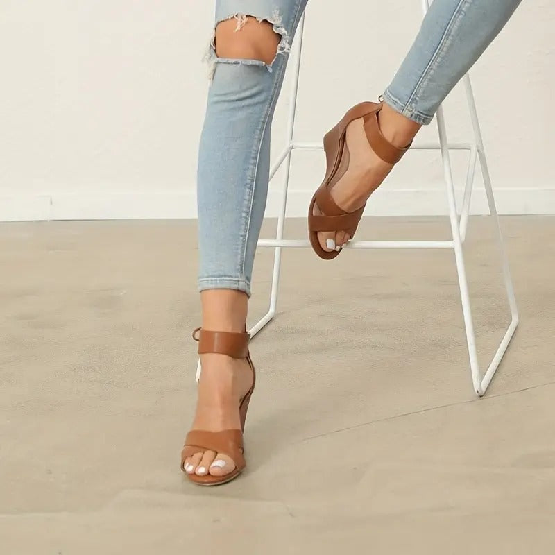 Women's Open Toe Wedge Heel Sandals