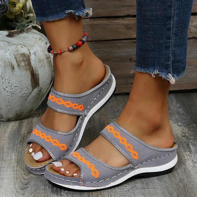 Leather Orthopedic Walking Cross Sandals