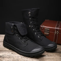 Men's Fashion Canvas Breathable Lightweight Solid Color Boots