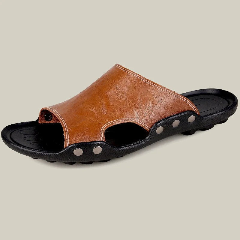 (Buy 2 Free Shipping) 2023 Beach Leather Sandal Slippers