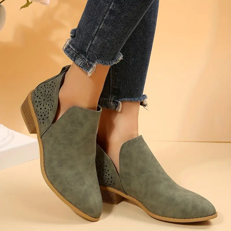 Stylish Pointed Toe Ankle Boots