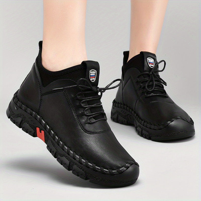Women's Comfortable Waterproof Leather Sneaker Boots Shoes