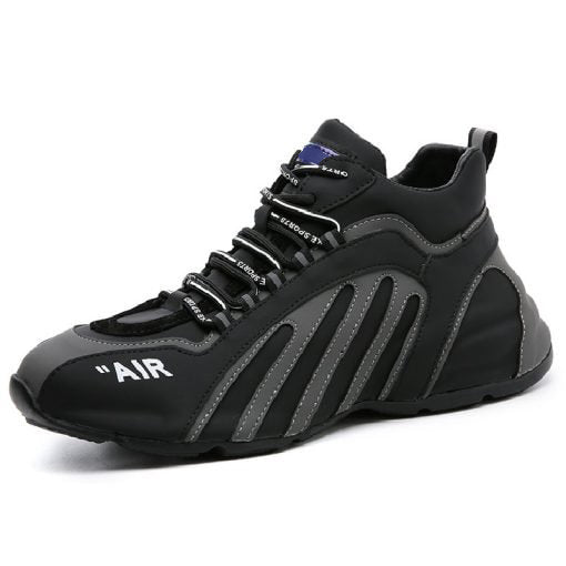 Lace-Up Rubber Sole Sneakers Black