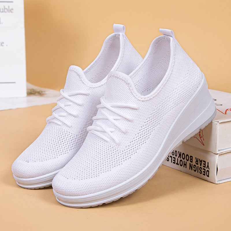 Women's Fashion Breathable Wedge Sneakers