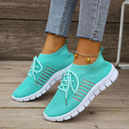 Women's Solid Color Lightweight Breathable Mesh Sneakers Trainers