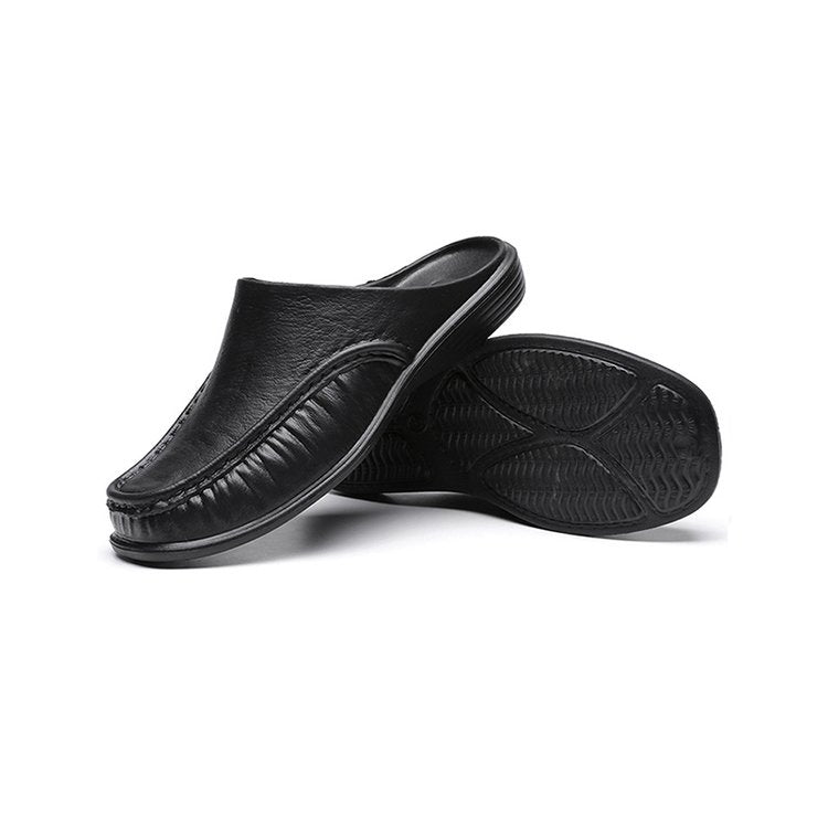 Men's Leather Home Slippers