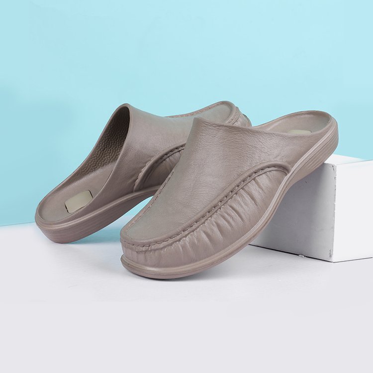 Men's Leather Home Slippers