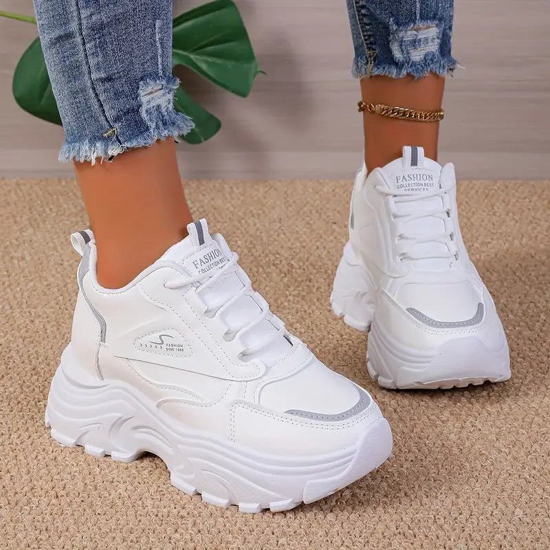 Women's Fashion Chunky Sneakers Trendy Wedge Sports Shoes