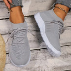 Women's Solid Color Lightweight Breathable Mesh Sneakers Trainers