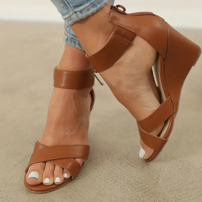 Women's Open Toe Wedge Heel Sandals