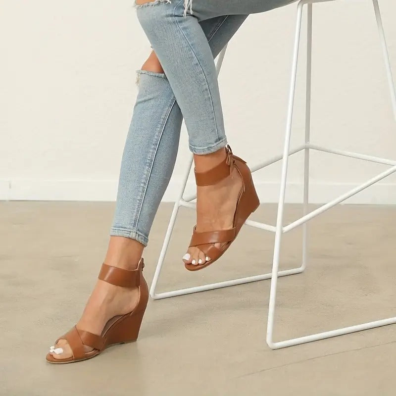 Women's Open Toe Wedge Heel Sandals