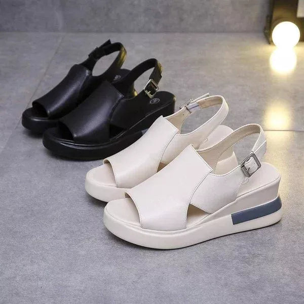 LEATHER HEEL SANDAL