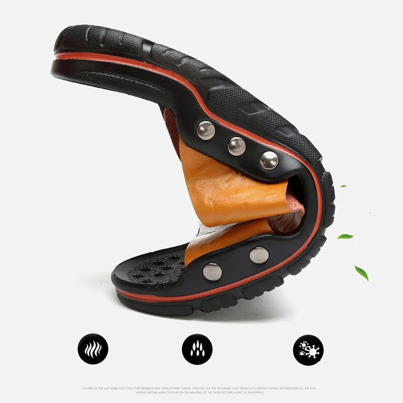 (Buy 2 Free Shipping) 2023 Beach Leather Sandal Slippers