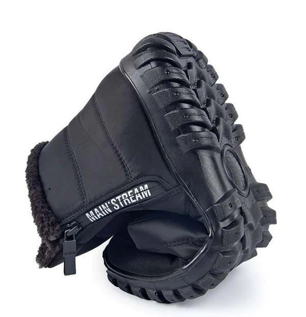 Men's Waterproof Warm Cotton Zipper Snow Ankle Boots