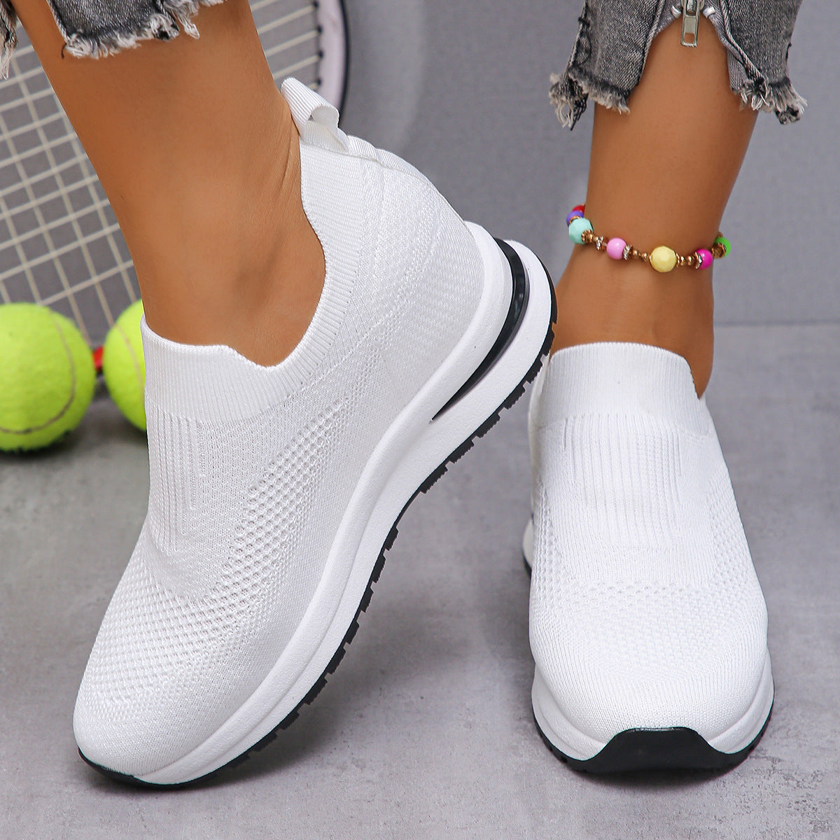 Women's Breathable Slip-on Wedge Sneakers
