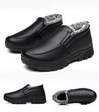 Cowhide Waterproof Fleece Snow Boots