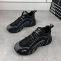 Lace-Up Rubber Sole Sneakers Black