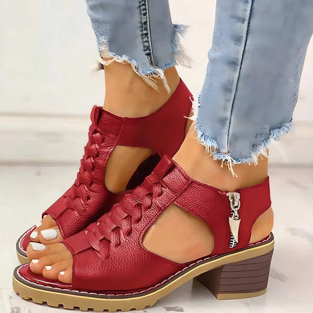 🔥Last Day 70% OFF -Women's Chunky Platform Classic Leather Sandals