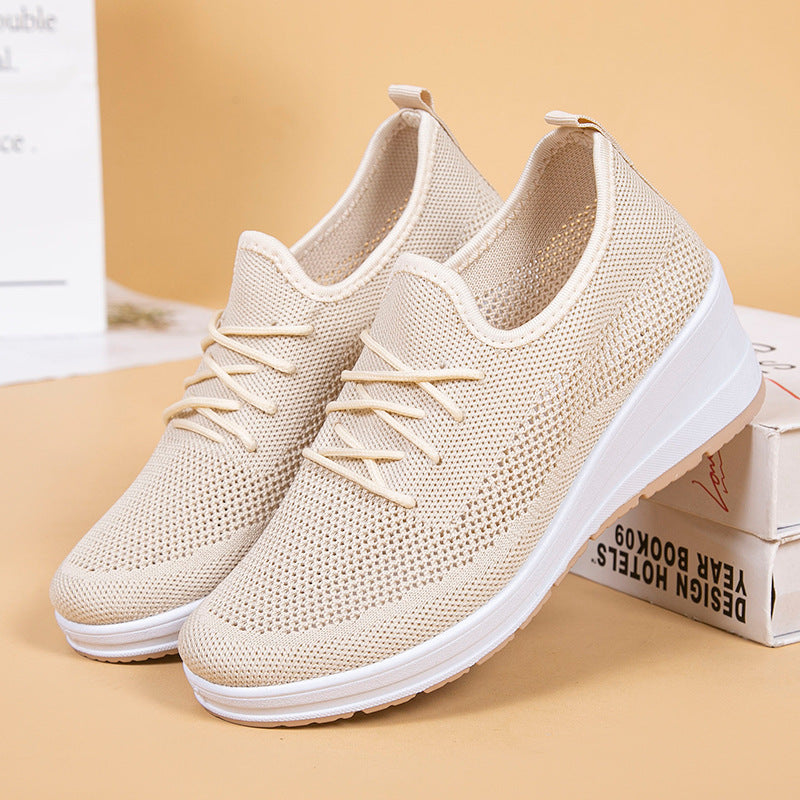 Women's Fashion Breathable Wedge Sneakers